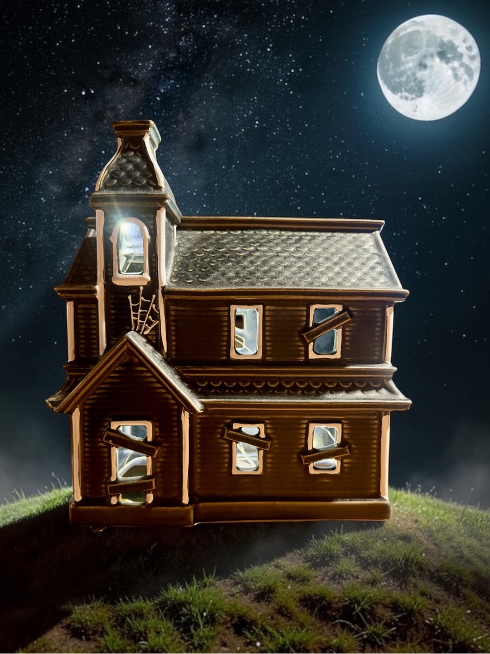 Pottery Barn Ceramic Haunted House ~ Large Version 🎃